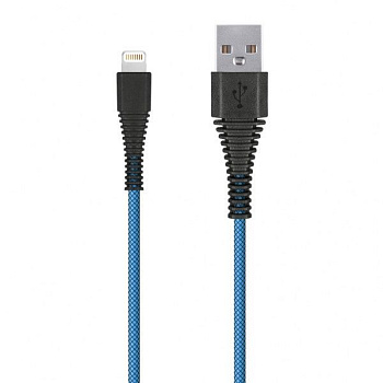 SMARTBUY (iK-520n-2 blue) USB - 8 pin, "карбон"- 2.0 м,синий